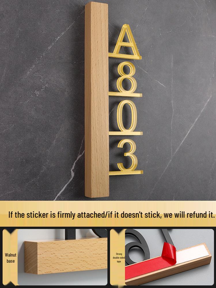 Luminous Personalized House Number Sign Sticker for Front Door