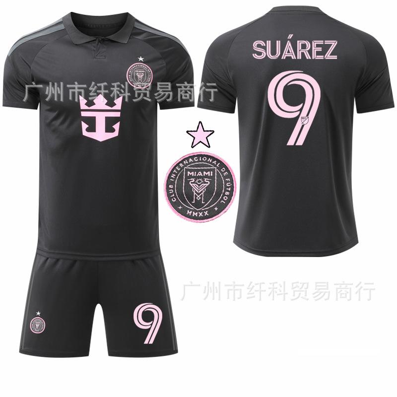 2025-26 Miami away black No. 10 Messi football jersey set jersey 9 Suarez new original 16