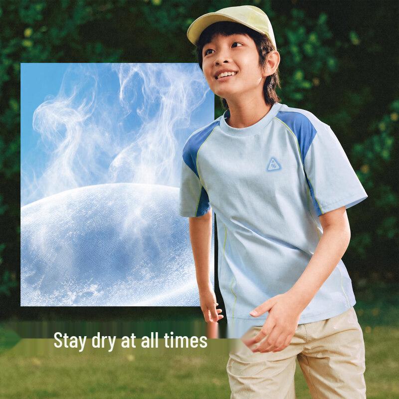 Balabala balaOne Kids' Quick-Dry Sun Protection Letter Print Short Sleeve T-Shirt