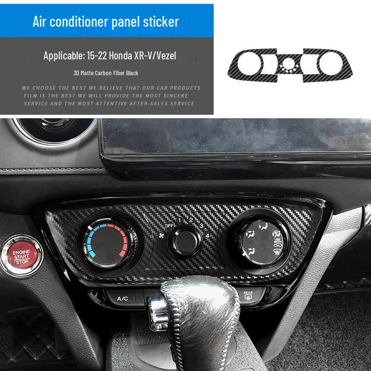 Vezel/XRV Center Console Carbon Fiber Stickers, Fits 15-22 Models, Free Replacement for Damaged Pieces