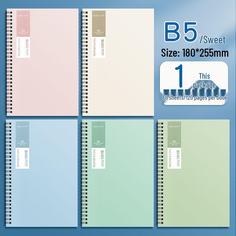 B5 Thickened Double Coil Lined Notebook