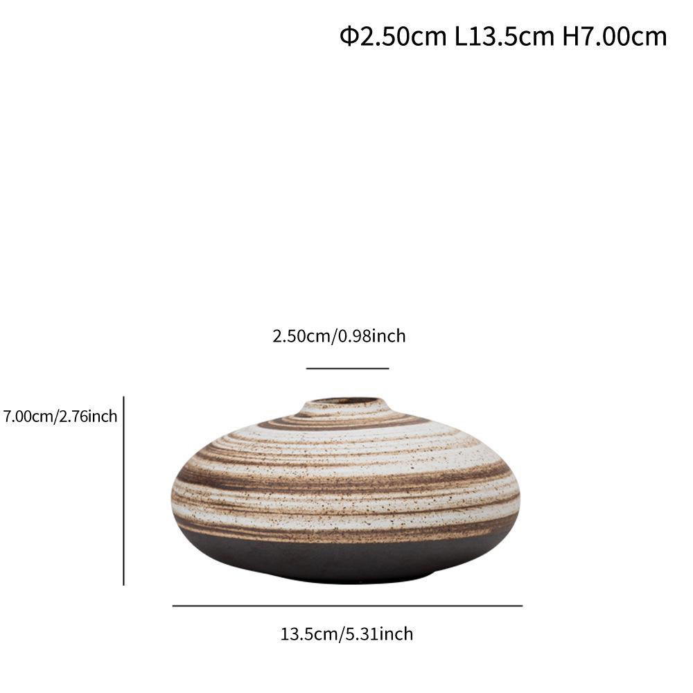 Small Thick Red Ceramic Flower Vase - Child Retro Design Small