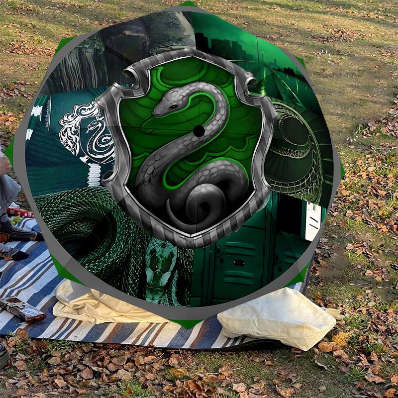 1PC Slytherin Snake Umbrella-8-Rib Reinforced, Automatic Open, Lightweight & Durable, Cute Fashion Accessory for Outdoor, D2680