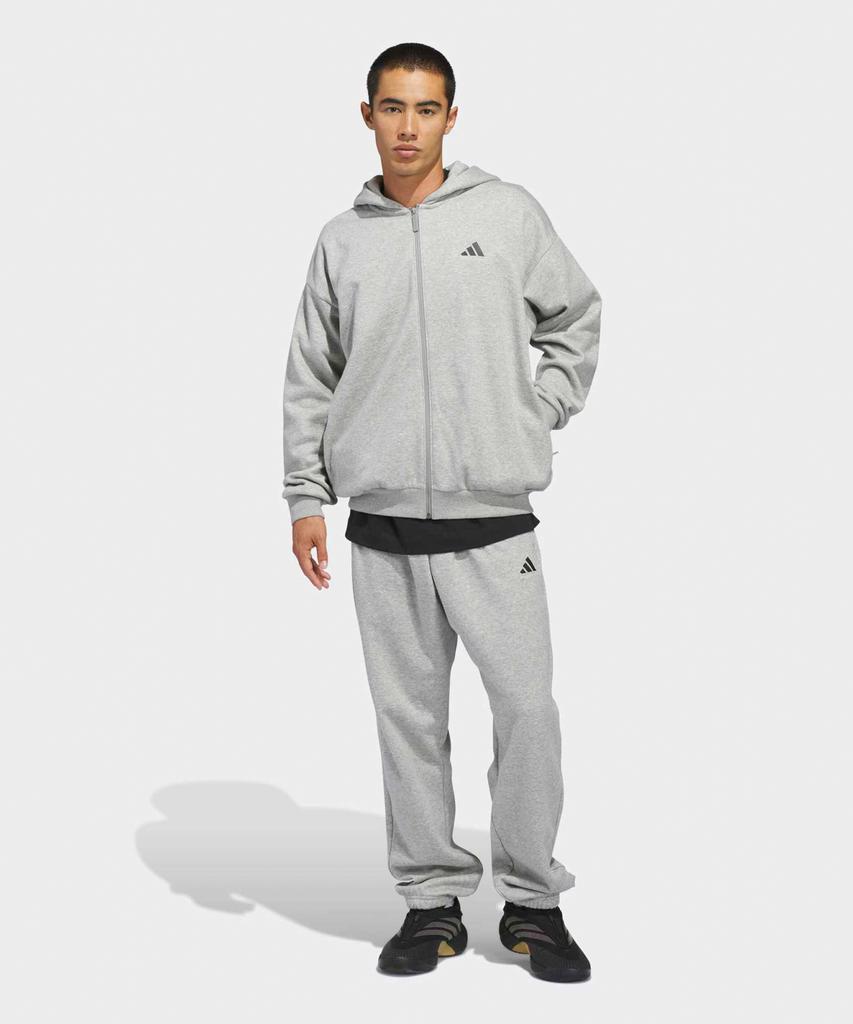 Adidas Basketball Full-Zip Hoodie - Medium Grey Heather / Kb7562