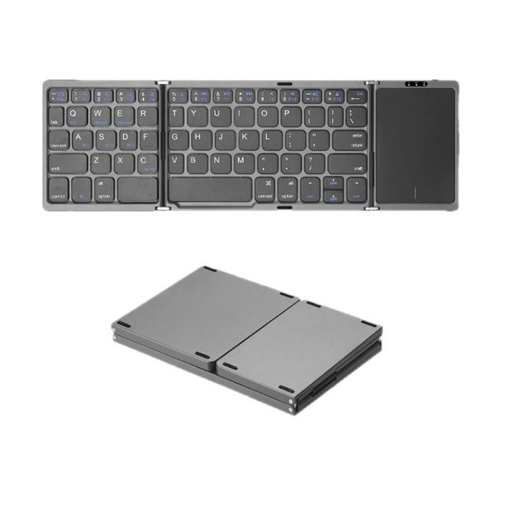 Ultra-Thin Bluetooth Tri-Fold Keyboard with Touchpad – Universal for Phone/Computer, Portable & Wireless