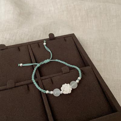 Nationalen Stil Neue Chinesische Viel Glück Lotus Lotus Gewebt Seil Lotus Armband Frauen Retro Einfache Persönlichkeit Vielseitig Armband Schmuck