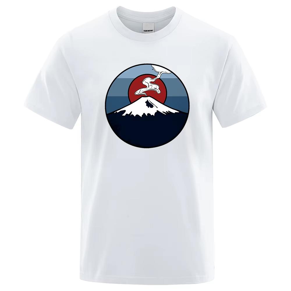 Mt Fuji Japan Unisexs T Shirt Fashion Cotton EcoFriendly TShirts Summer Tee Clothes Tshirt Hip Hop Oversize Loose Unisex T Shirts