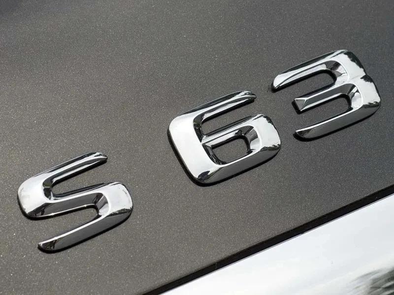 3D ABS Black Chrome Letters For S63 G63 C63 E63 AMG W205 W204 W213 W212 W222 W221 W463 Logo Emblem Sticker Accessories