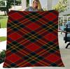 Christmas Plaid Blanket Red Ribbon Bow Knot Throw Blankets Green Checkered Bed Sofa Cover Winter Holiday Home Decoration