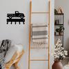 Vintage Pickup Truck Key Rack Hanger - 6 inch Wide Metal Wall Art Wall-mounted, Hooks Organizer for Keys and Accessories