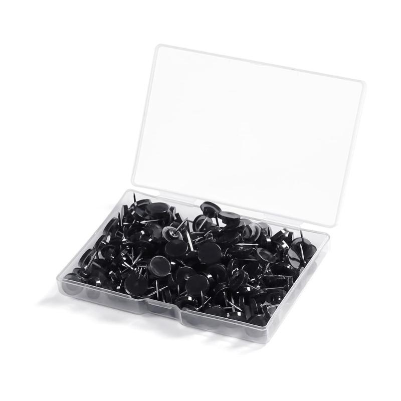 150Pcs Round Flat Head Push Pin Decorative Thumbtacks Cork Notice Board Pin with Case for Cork Board Bulletin Board