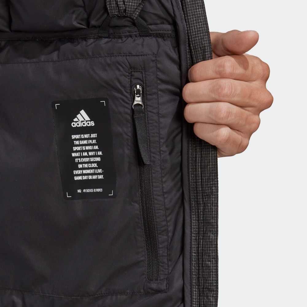 Adidas Zne Daunenjacke Einfarbig Winter Outdoor Normale Ärmel Kapuze Sport Steppdaunenmantel Herrenjacken Schwarz DZ1446