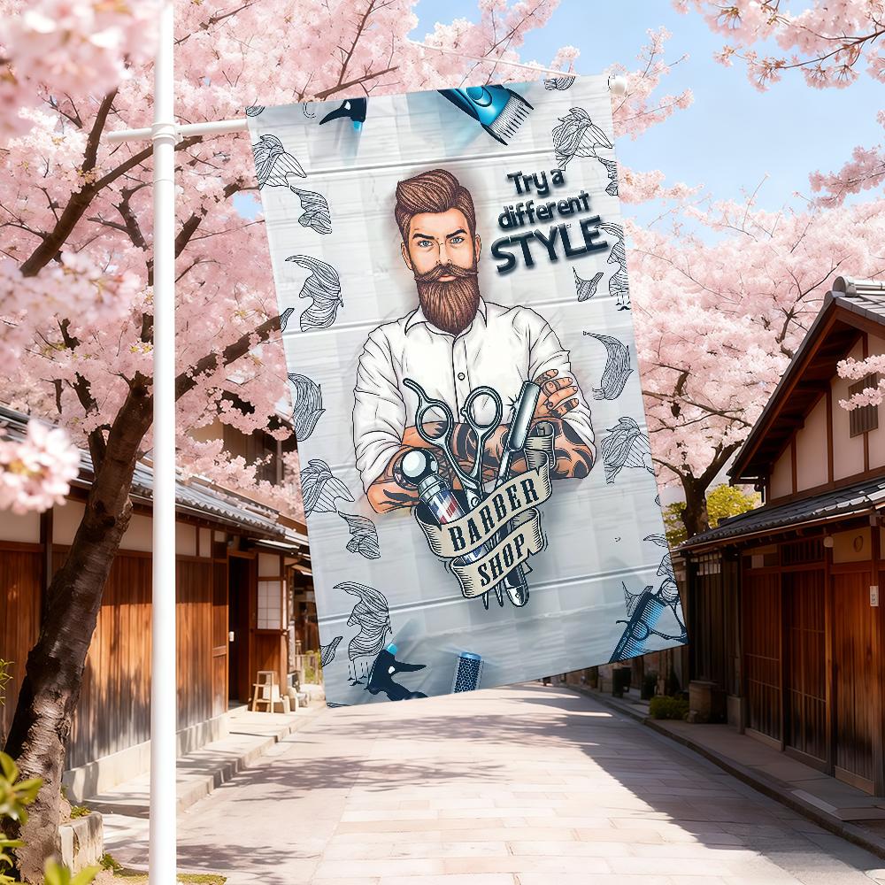 Barber flag Outdoor Garden Lawn Decoration Banner Home Fashion Party Picnic Shop Decor