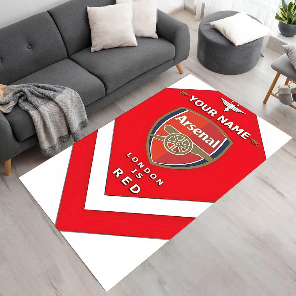 Arsenal F.c. Customize Text Area Rug Design for Balcony Living Rooms Study room Foyer Anti-slip Rug Office home decor