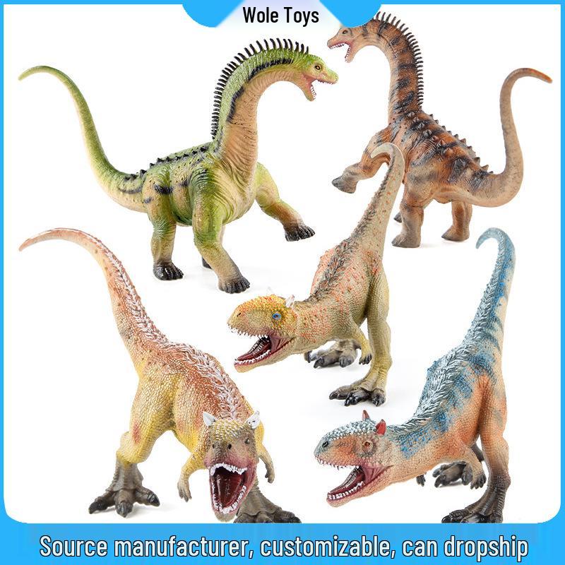 Herbivorous Dinosaur Model: Brachiosaurus & Triceratops Children's Cognitive Toy and Desktop Decoration