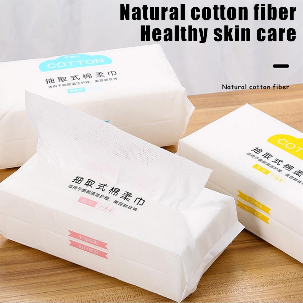 Buy 100 Pumped Plain Weave Paper Towels Facial Towel Beauty Wet and Dry