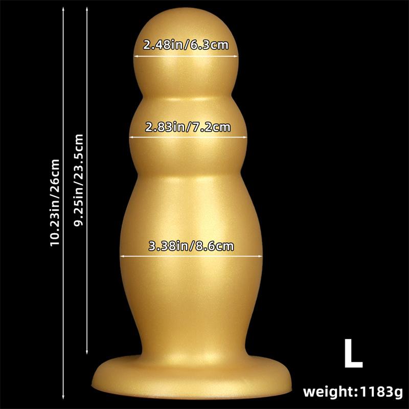 9cm Golden Silicone J Dildo Giant Dildo Anal Plug Fisting Supplies Extra Large Super Thick Adult Supplies