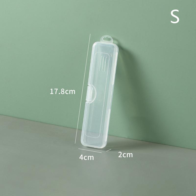 1Pc Portable Makeup Brush Organizer Eyebrow Pencil Tableware Chopsticks Transparent With Cover Storage Box Kitchen Accessories