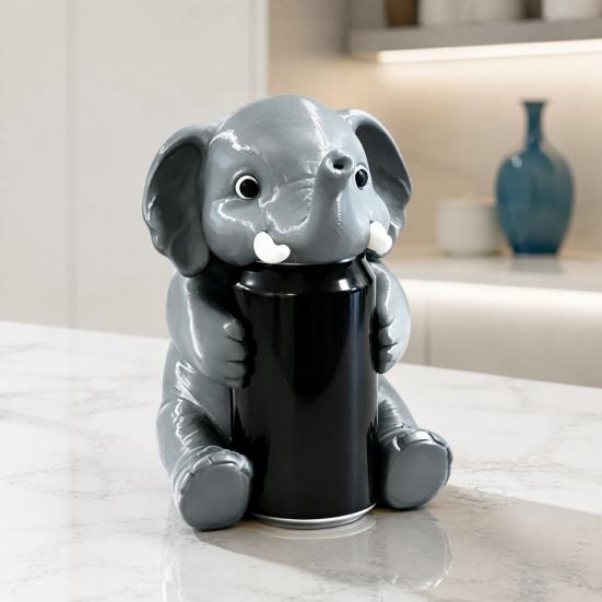 Plastic Drink Coaster Dinosaur Can Cover, Cute Animal Soda Holder for 375ml Cans, Funny Beverage Accessories Stand Desk, Fun Party Home Bar Decor Gift