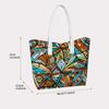 Abstract Geometric Print Tote Bag Fashion All-match Casual Daily Shoulder Bag for Women Shopping Portable Handbag