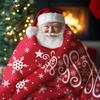 Christmas Tree Red Flannel Throw Blanket, Xmas Snowflake Birthday Gifts for Men Women, Winter Holiday Soft Blankets for Bedding