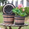 Thickened Plastic Barrel Flowerpot Round Flower Bucket Succulent Planters  Yard Decoration