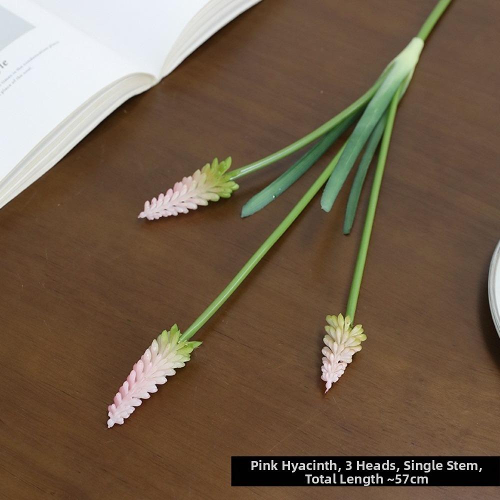 3D Grape Hyacinths Artificial Flowers with Leaves Lifelike Artificial Hyacinth Bouquet Fake Bouquet Wedding Decoration