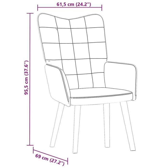 VidaXL Chaise de relaxation Noir Velours, chaise, chaise de salon, fauteuil relax, chaise longue, siège de salon, chaise en 4016816