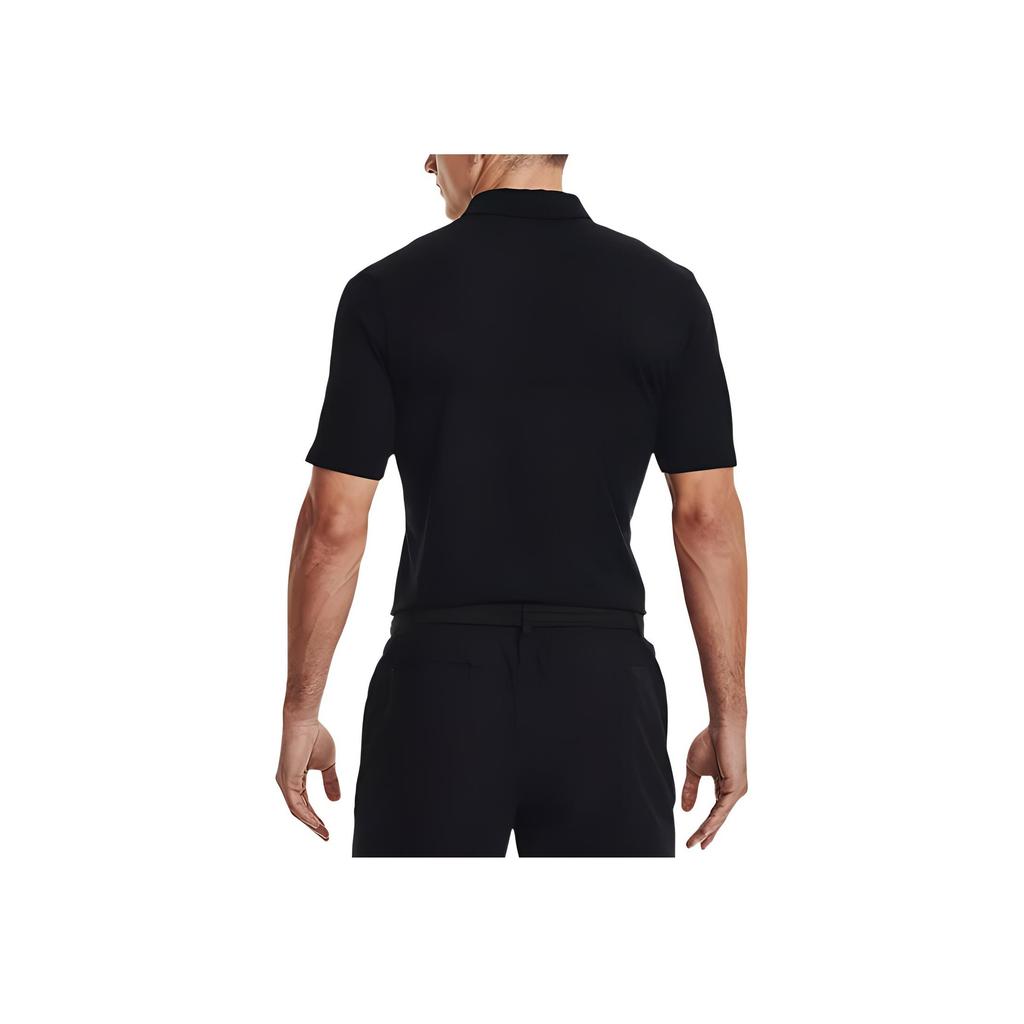 Under Armour Curry Seamless Solid Short Sleeve Polo Shirt Men tops Black 1370094-001