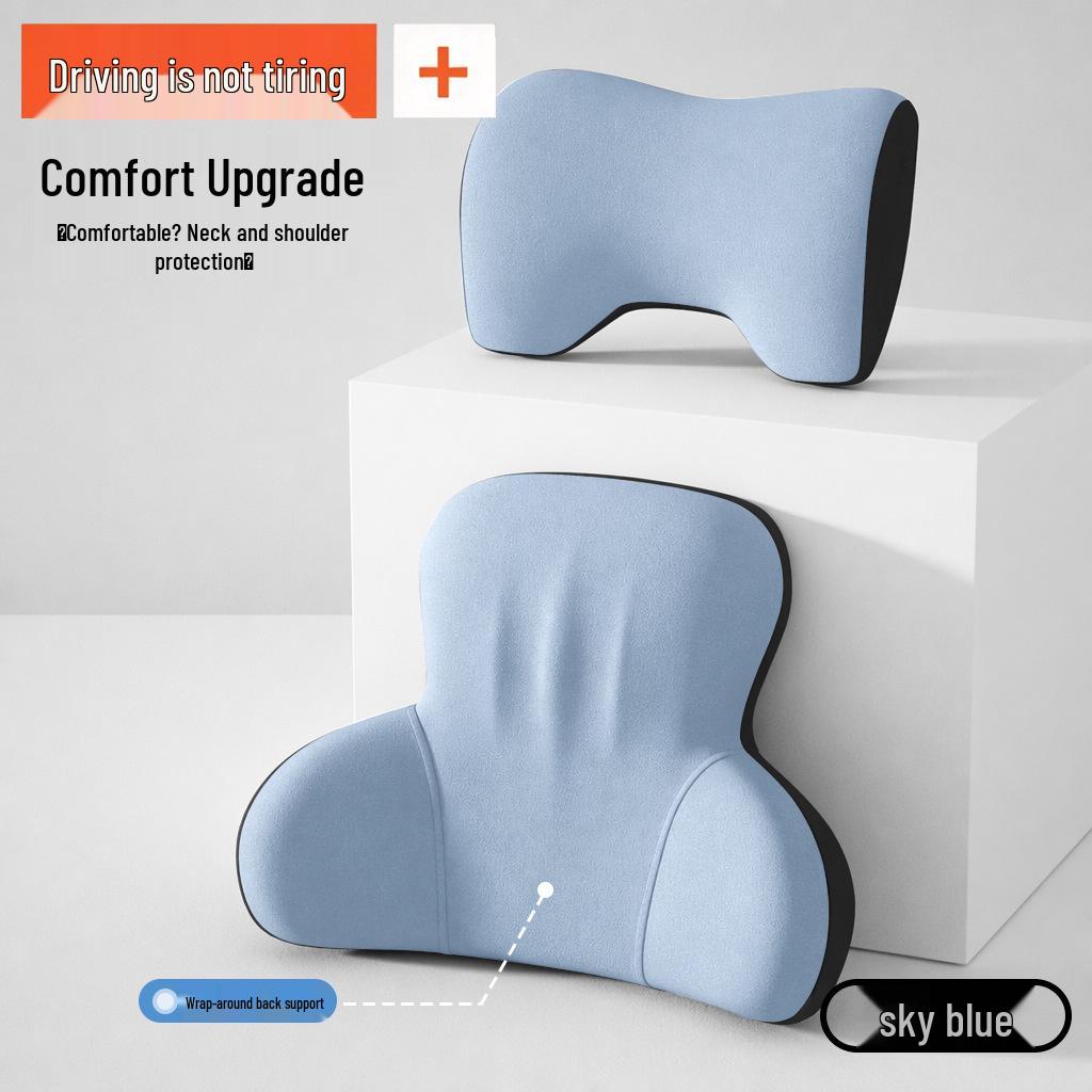 Compatible Headrest Neck Pillow & Lumbar Support Cushion for Lantu FREE, Taishan, Zhiyin, and Zhuiguang L Cars.