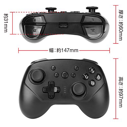 Controller for Nintendo Switch "Wireless Battle Pad Turbo ProSW (Black)" - Switch