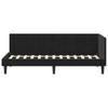 L Shaped Bed Frame with Headboard Black 80 Cm X 200 Cm Velvet