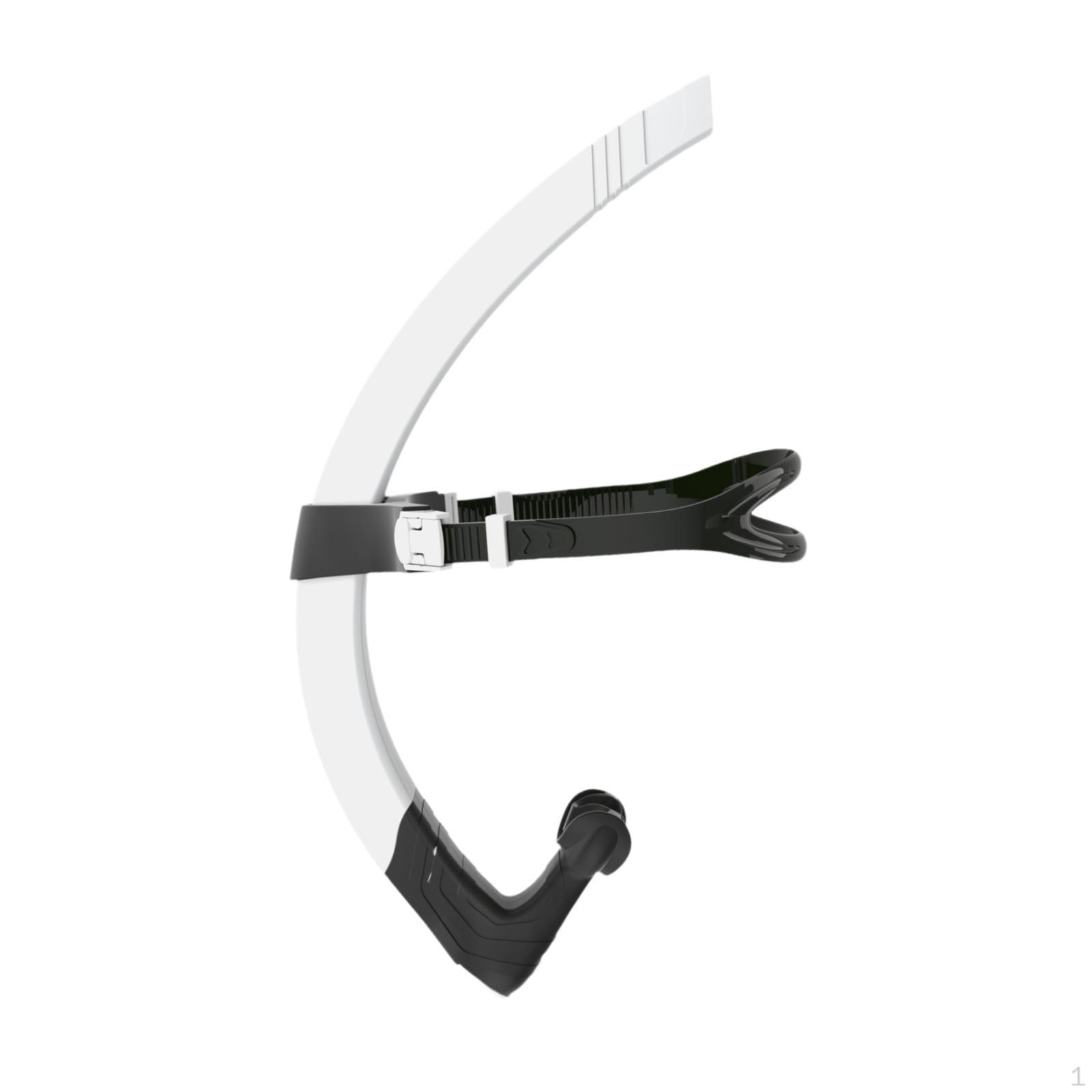 

Трубка для дайвинга с передней дыхательной трубкой для плавания, полусухая конструкция, регулируемое оголовье для мужчин White