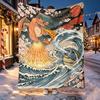 Charizard VS Blastoise Pattern Blanket for Home Decoration, Bed, Sofa, Car Travel, Camping, Suitable for All Seasons, Birthday Christmas Gift