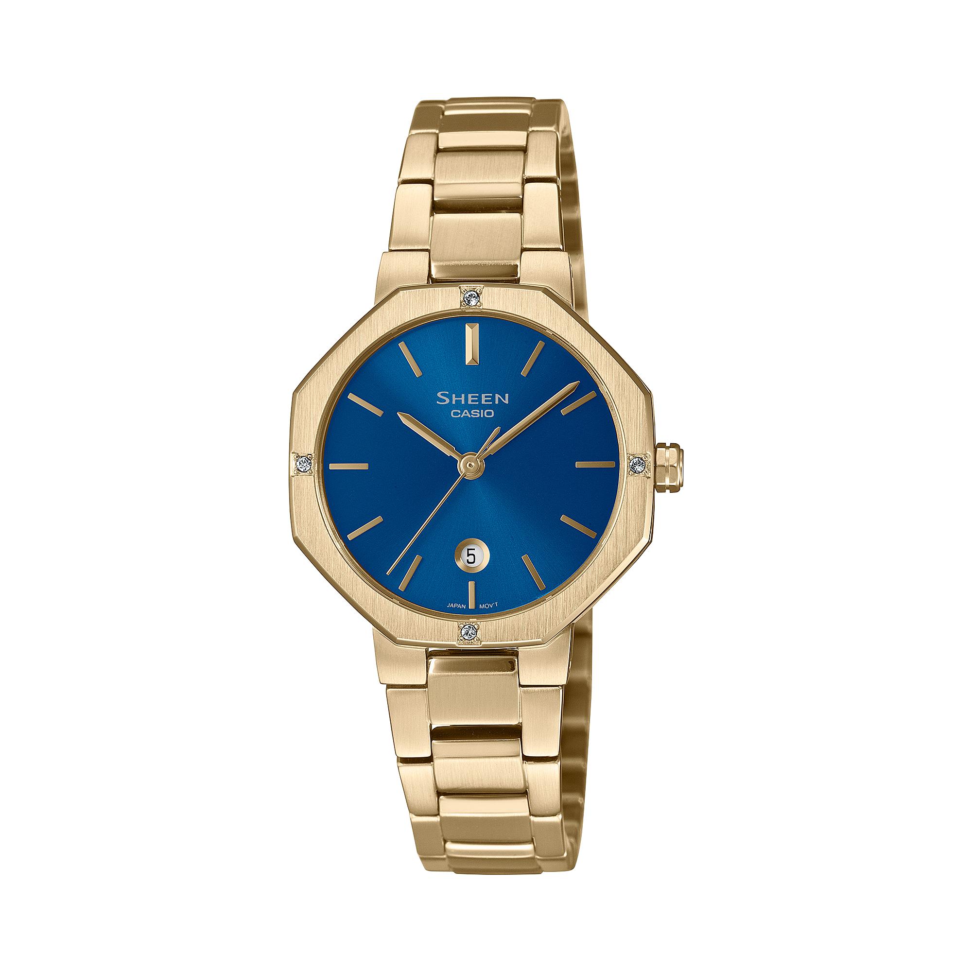

Casio Sheen Women s Stainless Steel 50M Water Resistant Analog Quartz Watch SHE-4543G-2A золотой