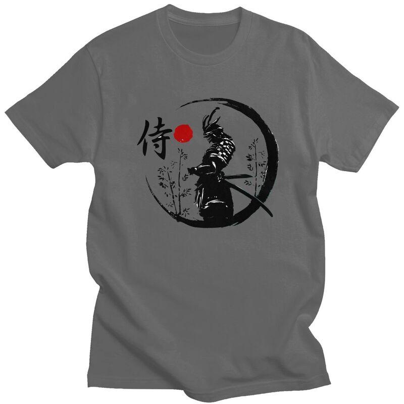 Custom Cool Japanese Samurai Warrior T Shirt Men Short Sleeves 100 Cotton Tshirt Casual Katana Bushido Tees Streetwear Tshirts