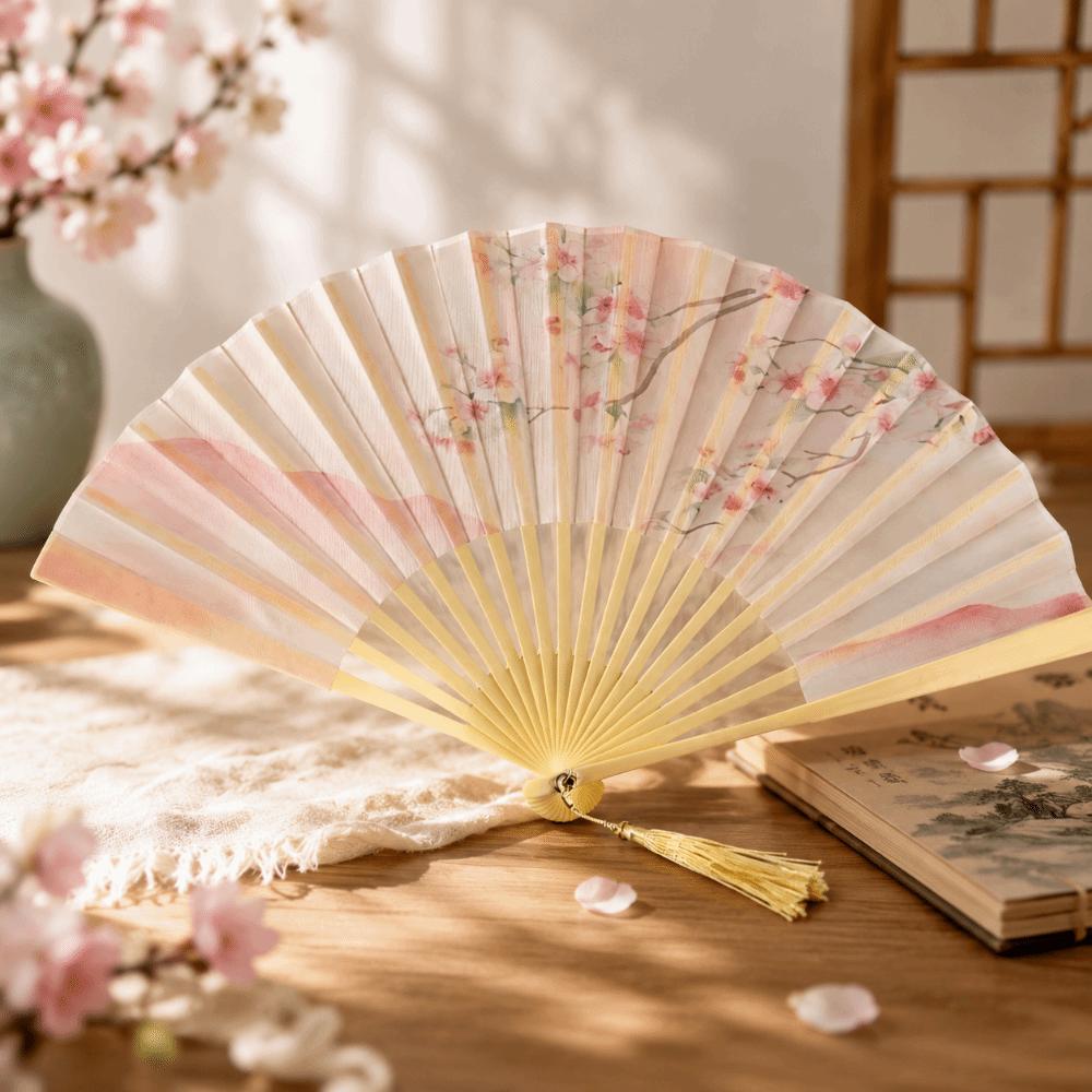 Chinese Style Hand Fan Collapsible Dance Fan Home Ornaments Decorative Fan  Wedding
