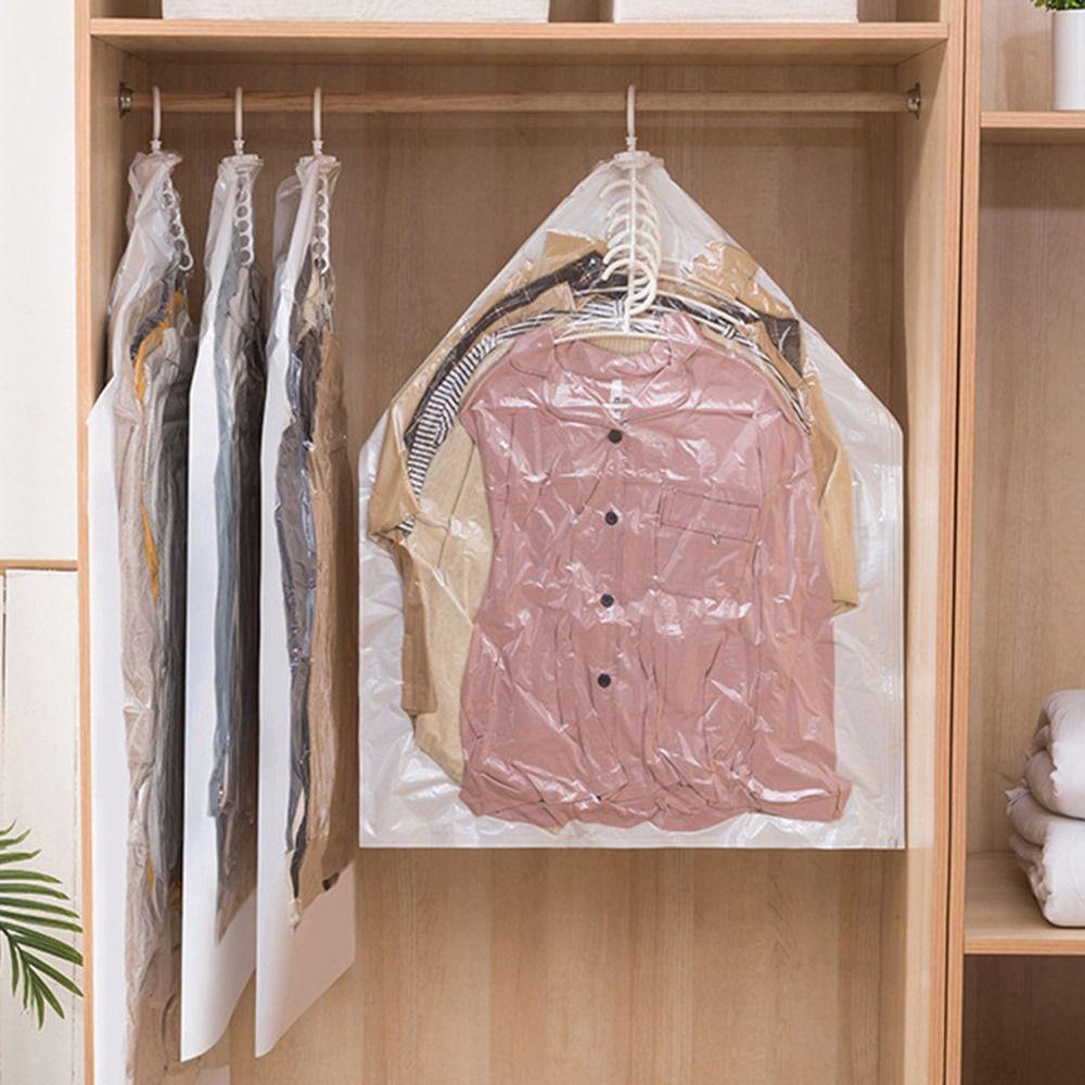 Foldable Clothes Vacuum Compression Bag Hang Hook Vacuum Seal Storage Bag  Clothes