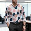 Camicia da uomo 2026, nuova, a pois bianchi e neri, a maniche lunghe, da lavoro, vestibilità slim, alla moda, casual, tessuto di alta qualità