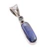 Kyanite Naturel, Pierre Précieuse Topaze Bleue Pendentif en Argent Sterling Massif 925 1,25" Z4D75