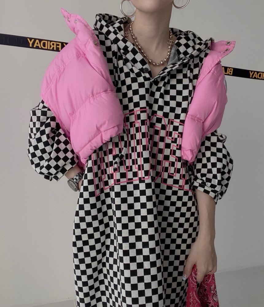 

Korean Chic Mid-length Versatile Patch Pocket Dress for Early Spring and Autumn One Size