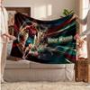 Cristiano Ronaldo Personalized Fleece Blanket With Football Logo, Custom Name Text Soft Warm Home Throw Blanket