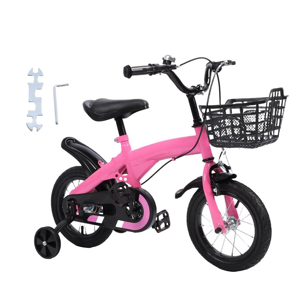 Rowerek dla malucha 12 cali Kolor różowy Regulowana wysokość siedziska i kierownicy 3 10 lat Rowerek treningowy dla dzieci do użytku na zewnątrz