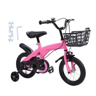 Toddler Bike 12 Inch Pink Color Adjustable Cushion and Handbar Height 3 10 Years Old Kids Training Bike for Outdoor