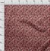 oneOone Cotton Cambric Dark Rose Brown Fabric Tropical Leaf Fabric For Sewing Printed Craft Fabric By The Yard 42 Inch
