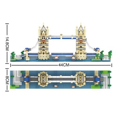 Tower Bridge, Londyn, Anglia, światowej sławy budynek nanoblock, popularne koreańskie zabawki