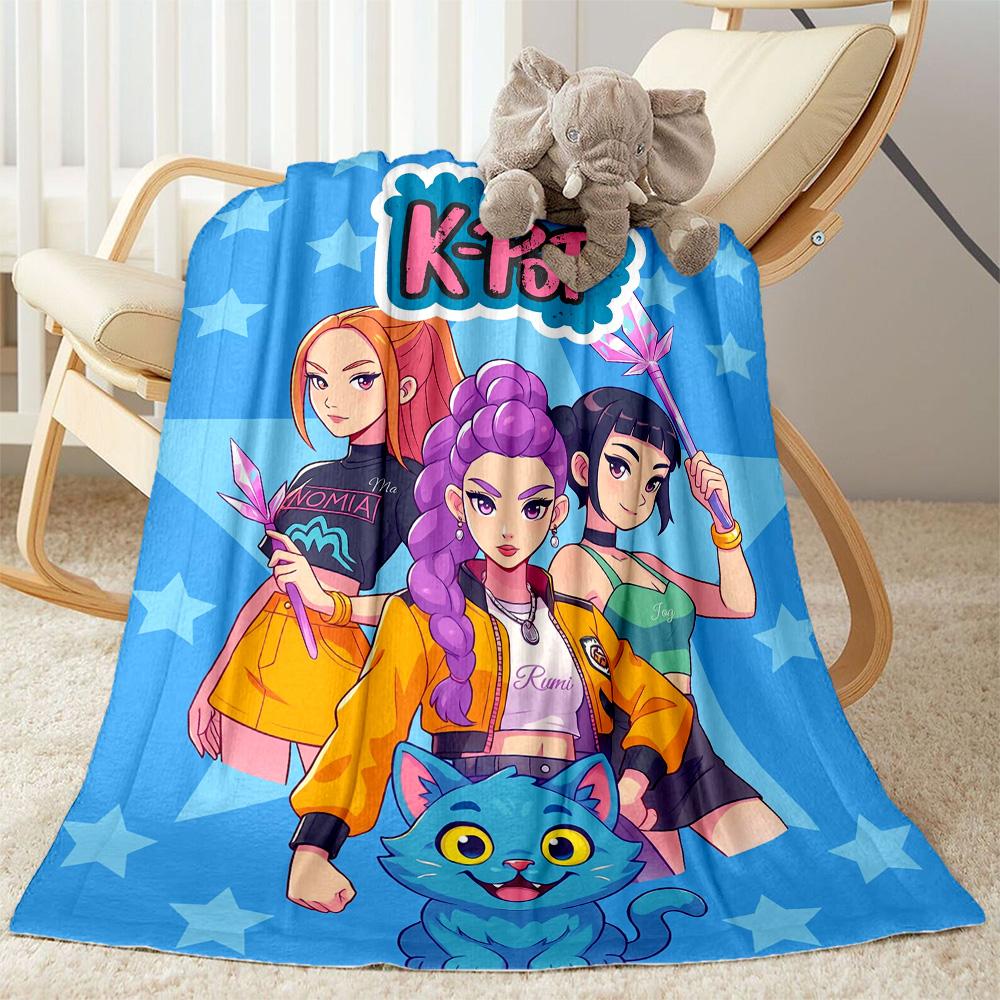 K-pop Stars Shine Bright Blanket Soft & Cozy Great for Bed Office Chair Livingroom Four Seasons Multipurpose Modern Style