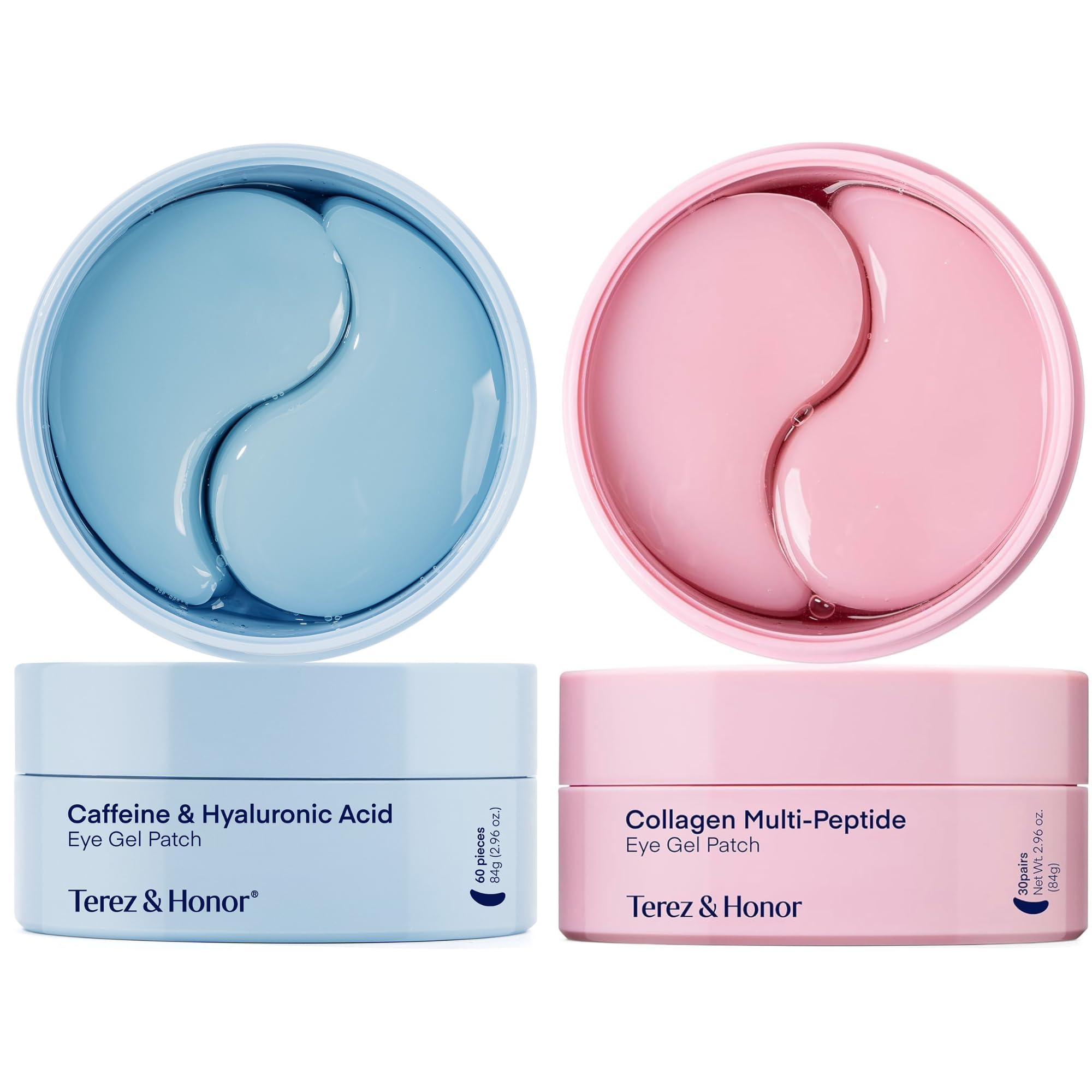 

Terez Honor Caffeine Eye Gel Patches and Collagen Eye Gel Patches with Hyaluronic Eye Care Eye Korean 60 Sheets Pink & Acid, Packs, Cosmetics, (30