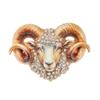 1Pcs Unisex Rhinestone Charming Year Of The Goat Zodiac Animal Party Brooch Pins Beautiful Goat Brooches For Women