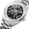 Forsining Fusini 344 Style Men'S Fashion Casual Hollow Mechanical, Automatic Mechanical Watch